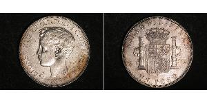 1 Peso Philippines Argent Alfonso XIII of Spain (1886 - 1941)