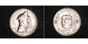 1 Peso Philippines Argent Douglas MacArthur (1880 - 1964) 