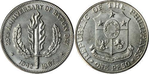 1 Peso Philippines Argent 