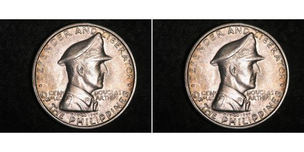 1 Peso Philippines Argent Douglas MacArthur (1880 - 1964) 