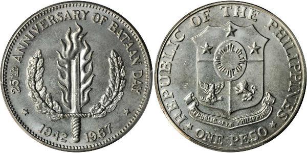 1 Peso Philippines Argent 
