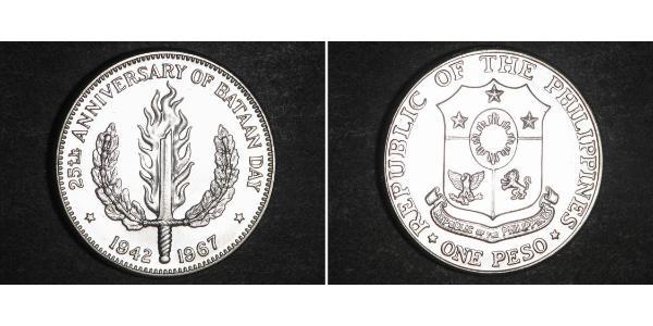1 Peso Philippines Argent 