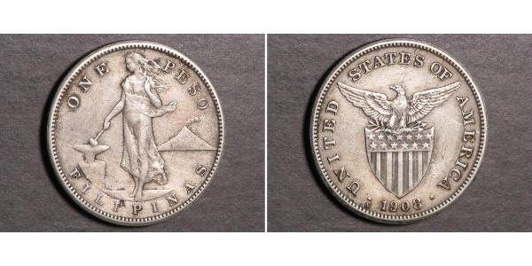 1 Peso Philippines Argent 