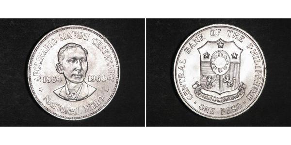 1 Peso Philippines Argent 