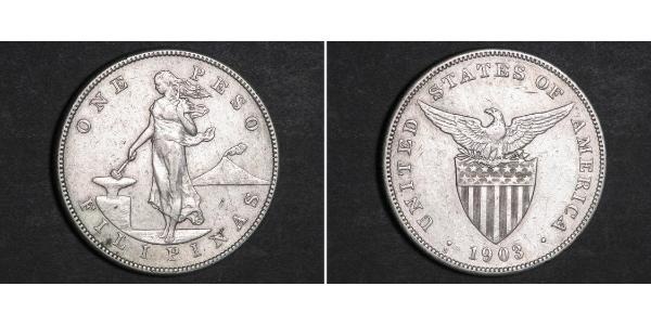 1 Peso Philippines Argent 