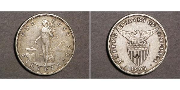 1 Peso Philippines Argent 