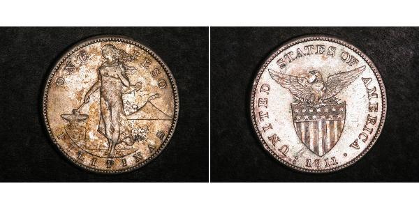 1 Peso Philippines Argent 