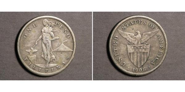 1 Peso Philippines Argent 