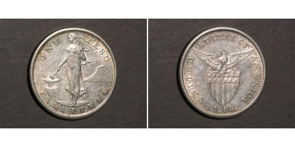 1 Peso Philippines Argent 