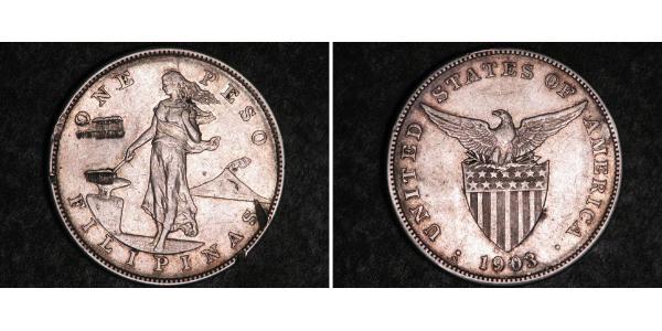 1 Peso Philippines Argent 