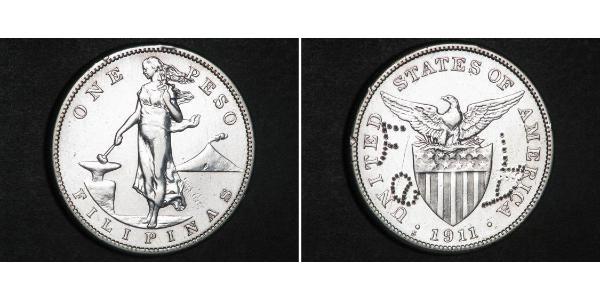 1 Peso Philippines Argent 