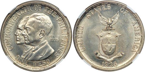 1 Peso Philippines Argent 