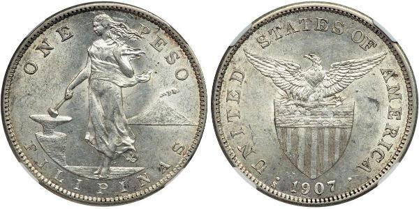 1 Peso Philippines Argent 
