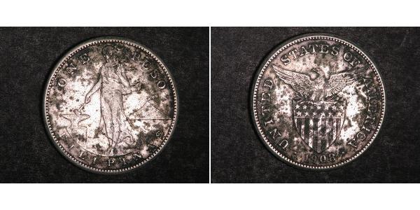 1 Peso Philippines Argent 