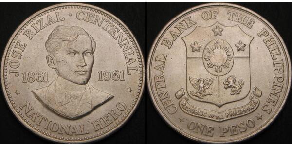1 Peso Philippines Argent 