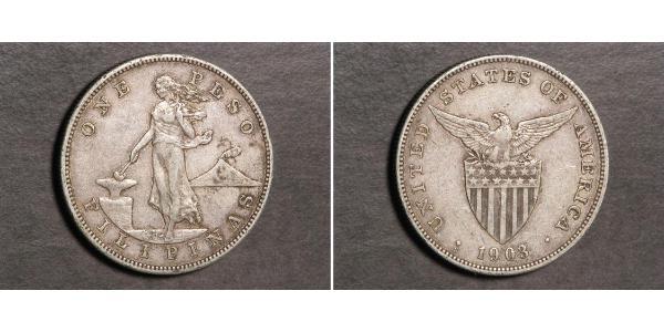 1 Peso Philippines Argent 
