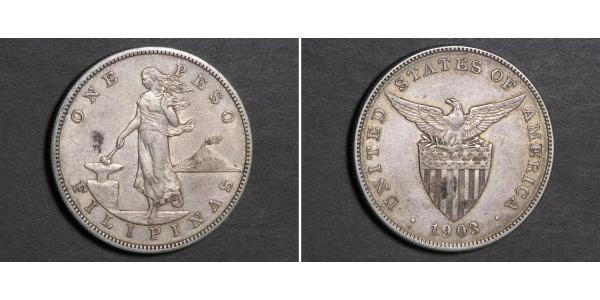 1 Peso Philippines Argent 