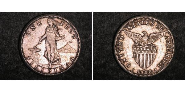 1 Peso Philippines Argent 