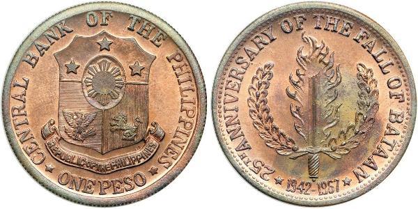 1 Peso Philippines Argent 
