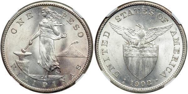 1 Peso Philippines Argent 