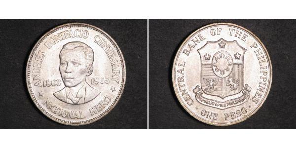 1 Peso Philippines Argent 