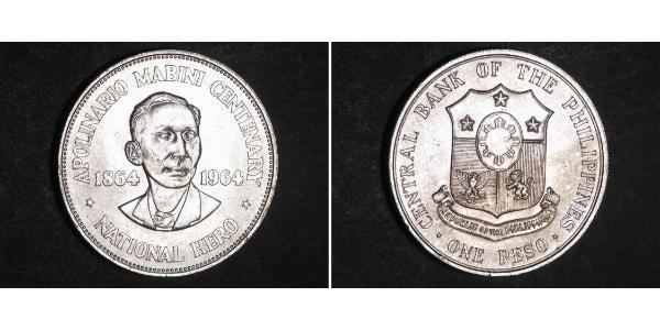 1 Peso Philippines Argent 