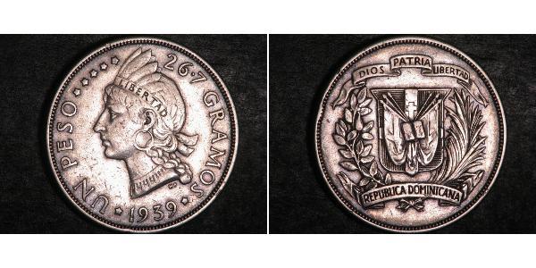 1 Peso République dominicaine Argent 