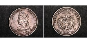 1 Peso Salvador Argent Christophe Colomb (1451 - 1506)