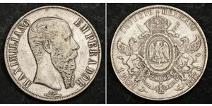 1 Peso Second Empire mexicain (1864 - 1867) Argent Maximilian I of Mexico (1832 - 1867)