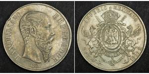 1 Peso Second Empire mexicain (1864 - 1867) Argent Maximilian I of Mexico (1832 - 1867)