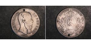 1 Peso Second Empire mexicain (1864 - 1867) Argent Maximilian I of Mexico (1832 - 1867)