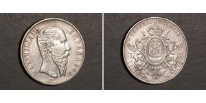 1 Peso Second Empire mexicain (1864 - 1867) Argent Maximilian I of Mexico (1832 - 1867)