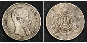 1 Peso Second Empire mexicain (1864 - 1867) Argent Maximilian I of Mexico (1832 - 1867)