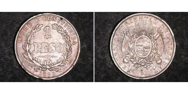 1 Peso Uruguay Argent 
