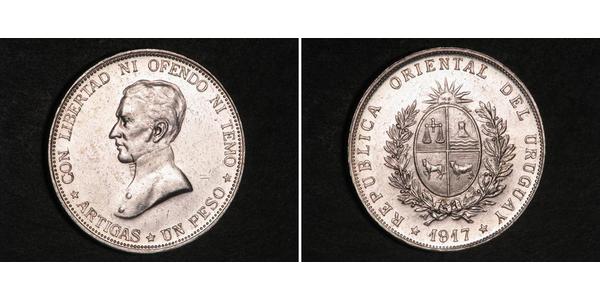 1 Peso Uruguay Argent 