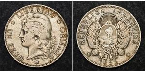 1 Peso Argentina (1861 - ) Argento 