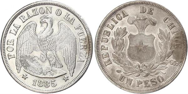 1 Peso Cile Argento 