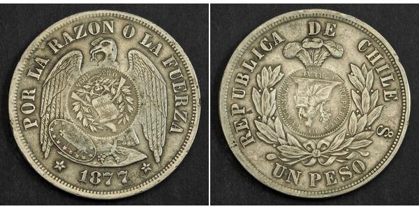 1 Peso Cile Argento 