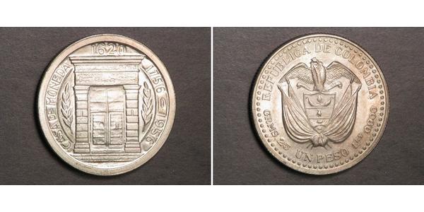 1 Peso Colombia Argento 