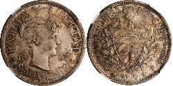 1 Peso Cuba Argento 