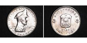 1 Peso Filippine Argento Douglas MacArthur (1880 - 1964) 