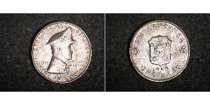 1 Peso Filippine Argento Douglas MacArthur (1880 - 1964) 