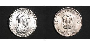 1 Peso Filippine Argento Douglas MacArthur (1880 - 1964) 