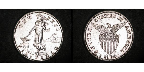 1 Peso Filippine Argento 