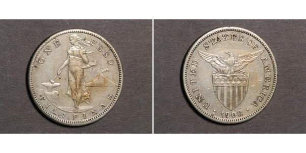 1 Peso Filippine Argento 