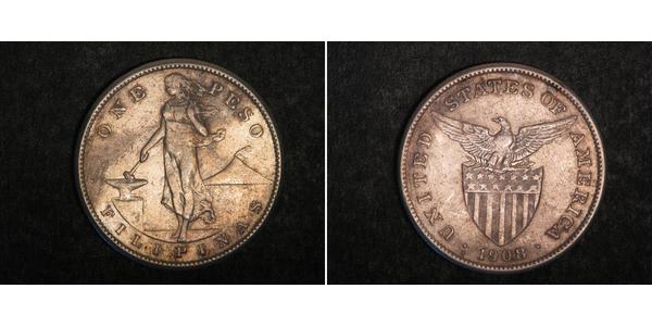 1 Peso Filippine Argento 