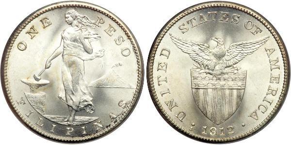 1 Peso Filippine Argento 