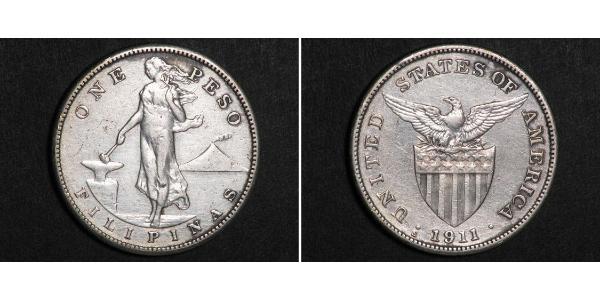 1 Peso Filippine Argento 