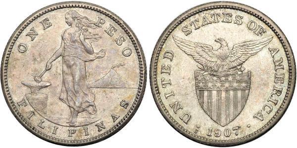 1 Peso Filippine Argento 