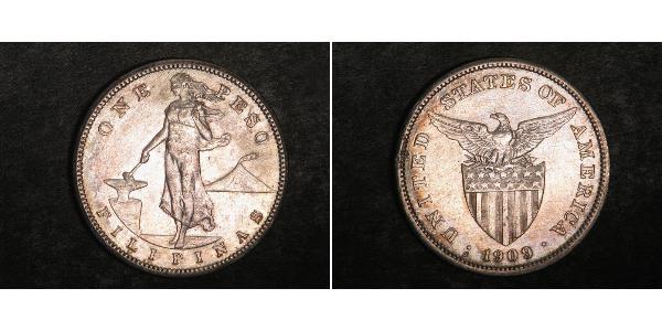 1 Peso Filippine Argento 